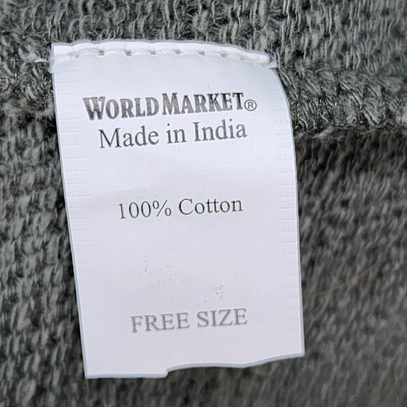 NWT World Market Thermal Pullover Free Size Kimono Sleeve Turtleneck Cotton Nubb - Picture 15 of 16